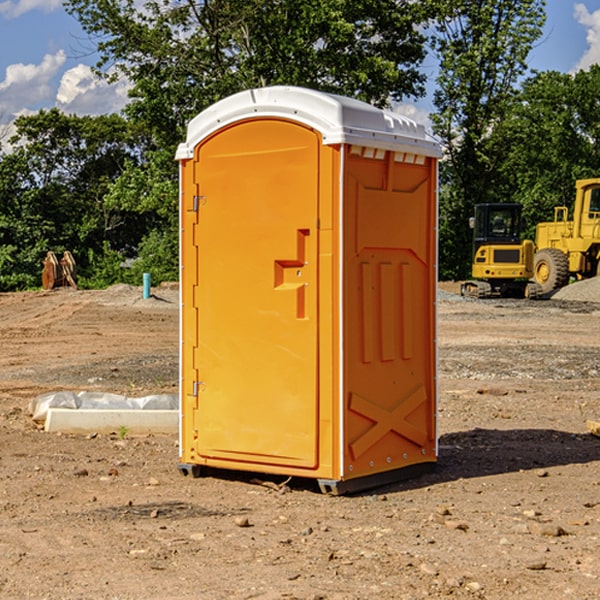 can i customize the exterior of the portable toilets with my event logo or branding in Raymondville